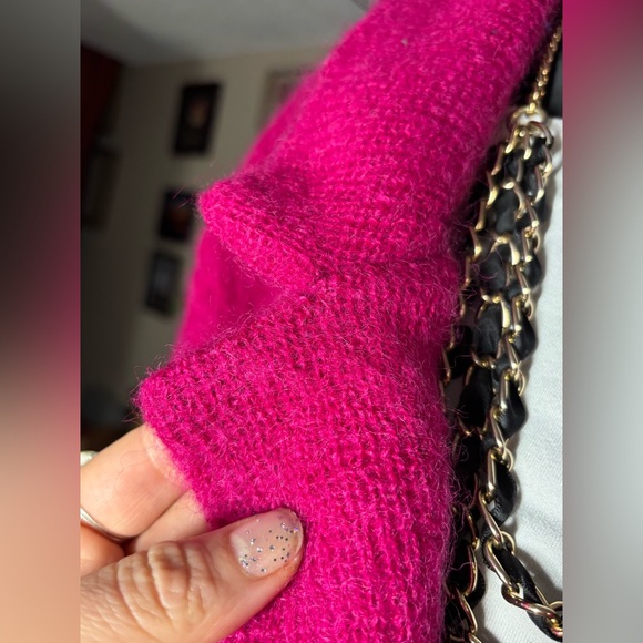 Vintage P.G.E. Mohair Knit Coatigan Blazer • Majestic Magenta • Oversized Luxe - Picture 9 of 17